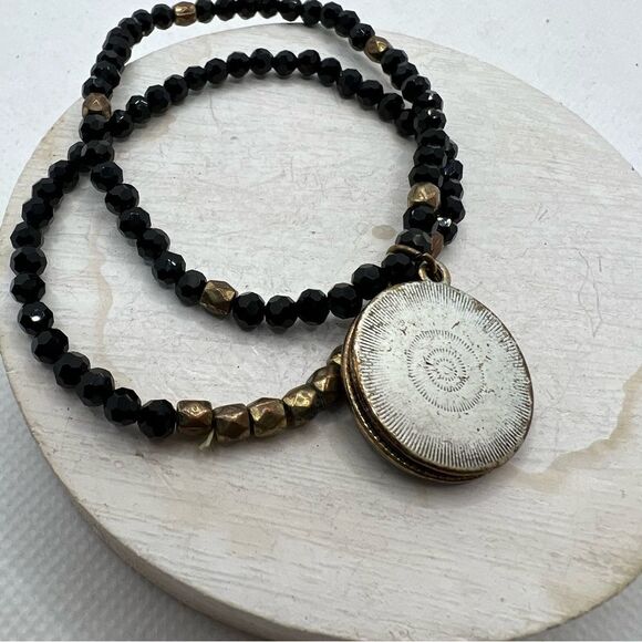 🍭6/$30 Beaded inspirational charm and tree of life stretch bracelet - Picture 4 of 5